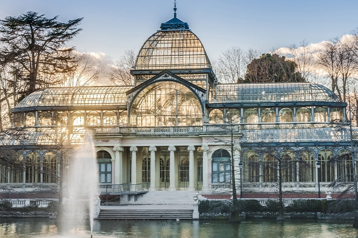 El parque del retiro de madrid vista panorámica